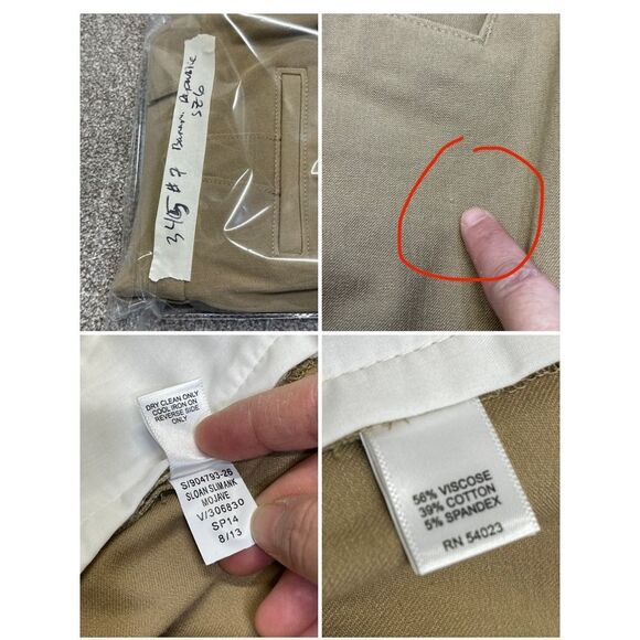 Banana Republic womens sloan pant sz 6 tan business casual - Picture 11 of 12